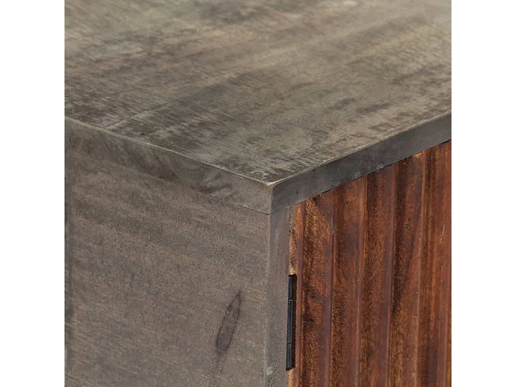 Mesa de console cinza 120x35x75 cm Madeira de mangueira maciça crua