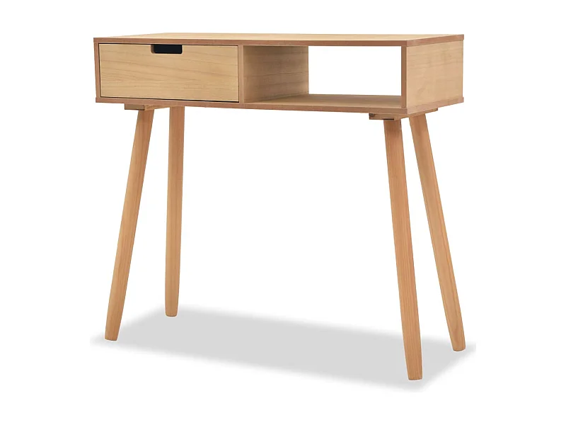 Consoletafel Massief grenenhout 80 x 30 x 72 cm Bruin