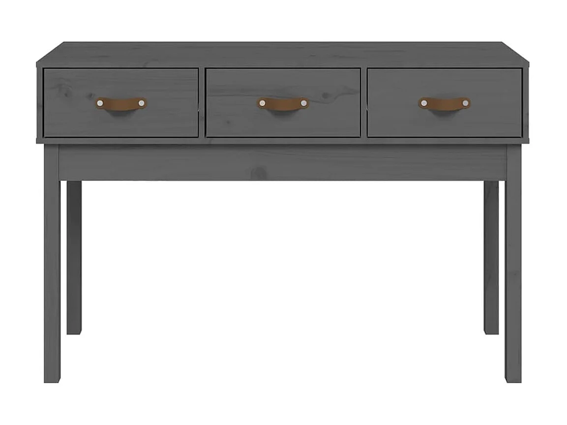Mesa consola Gris 114x40x75 cm Madera maciza de pino