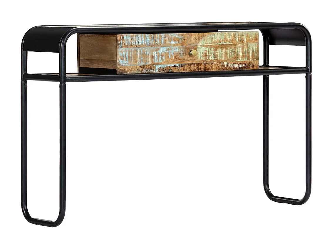 Mesa consola 118 x 30 x 75 cm Madeira recuperada maciça