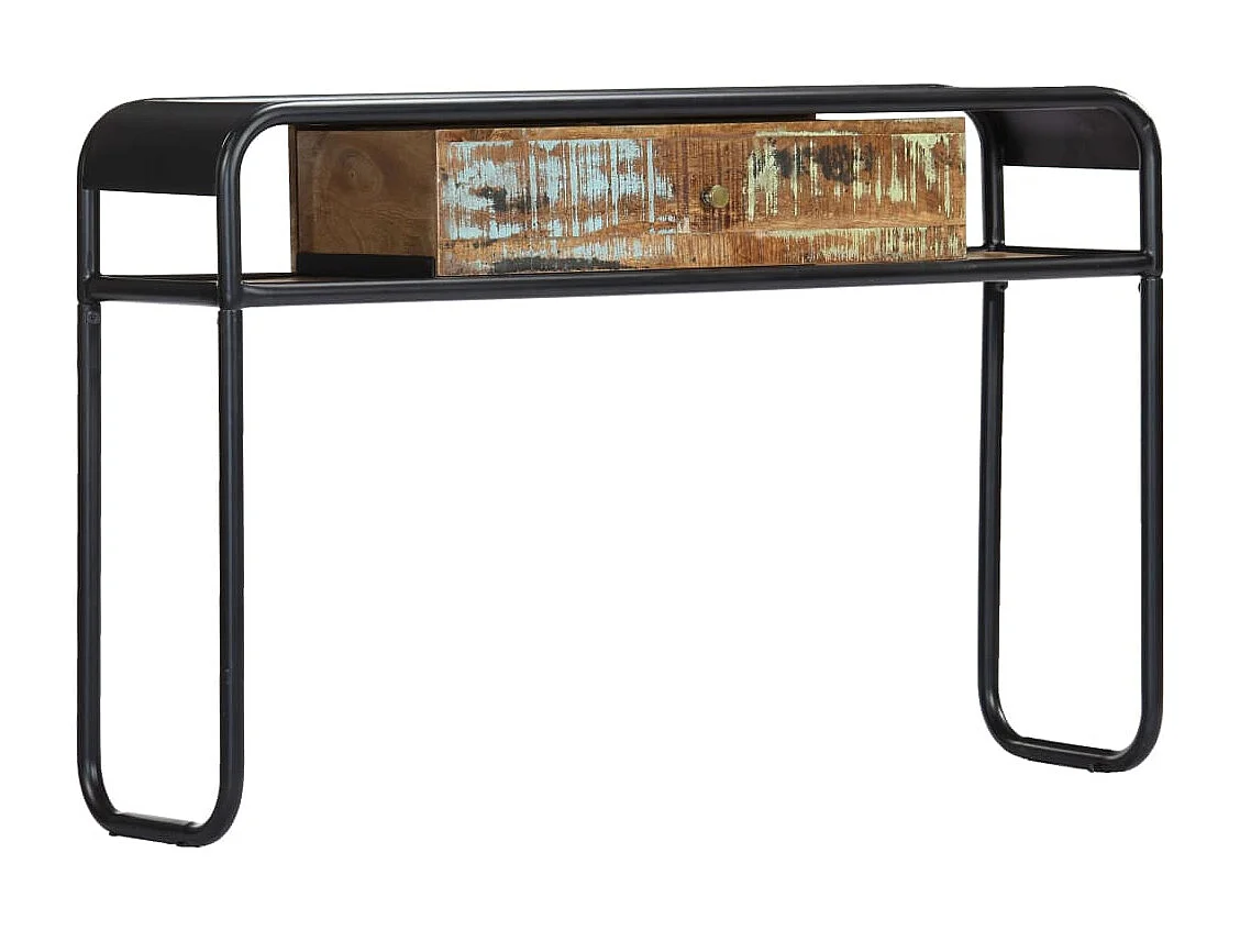 Mesa consola 118 x 30 x 75 cm Madeira recuperada maciça