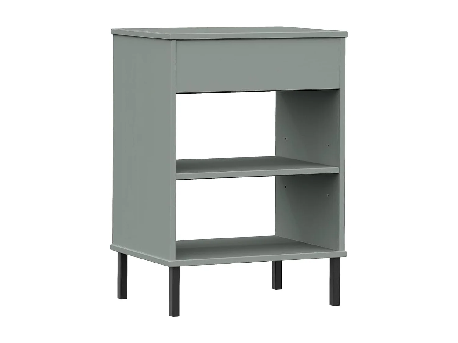 Mueble consola con patas de metal gris Madera maciza de pino OSLO