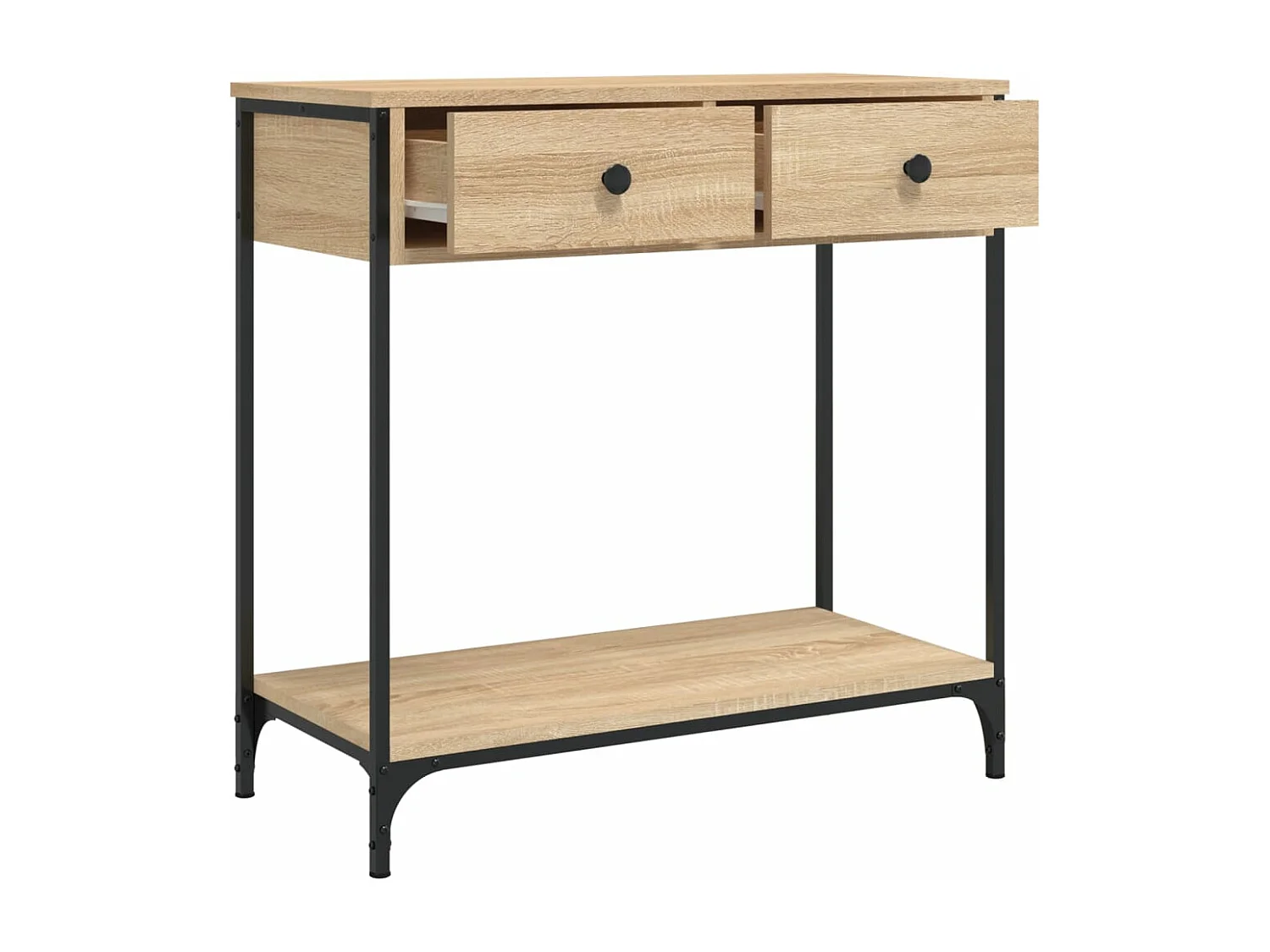 Table console chêne sonoma 75x34,5x75 cm bois d'ingénierie