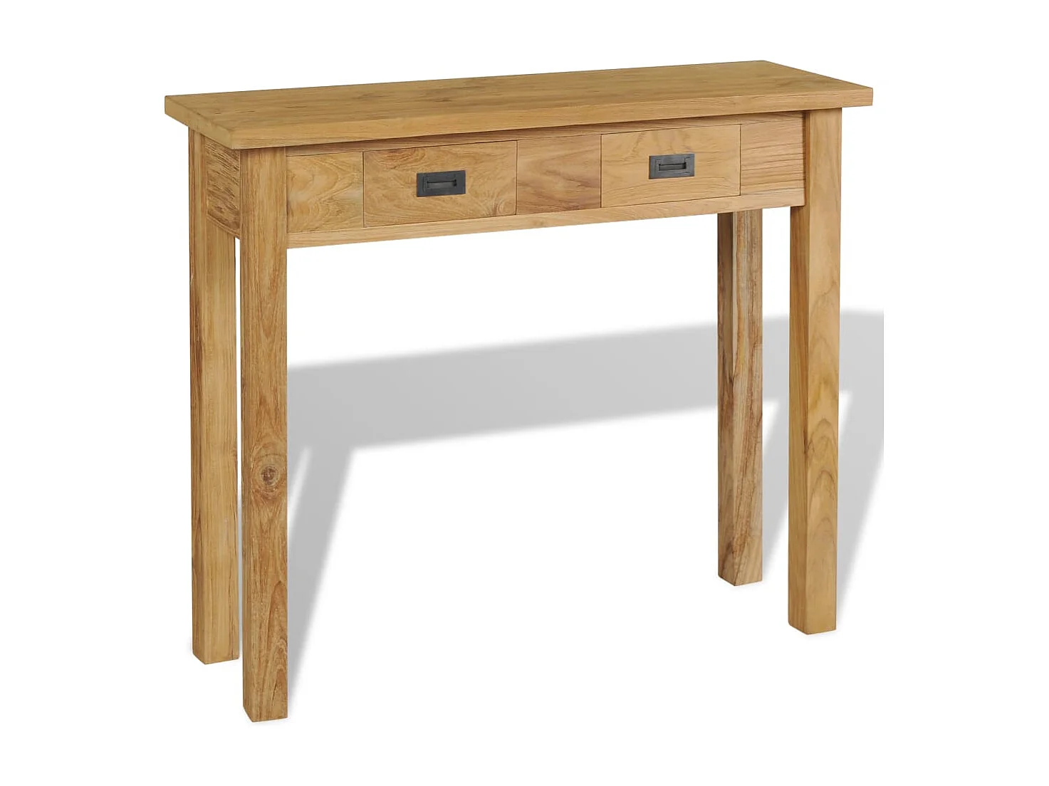 Table console teck massif 90x30x80 cm