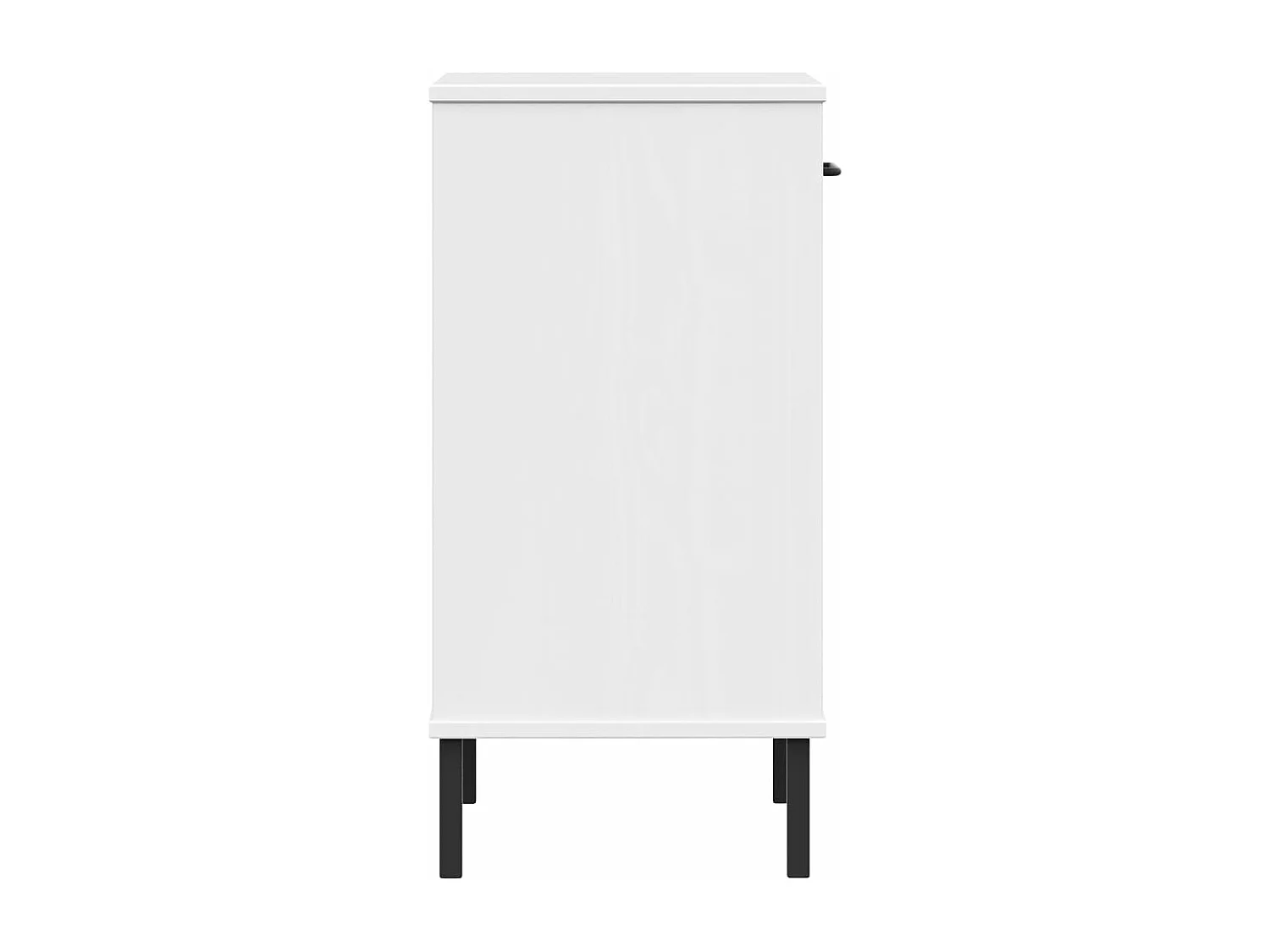 Mueble consola con patas de metal Blanco Madera de pino maciza OSLO