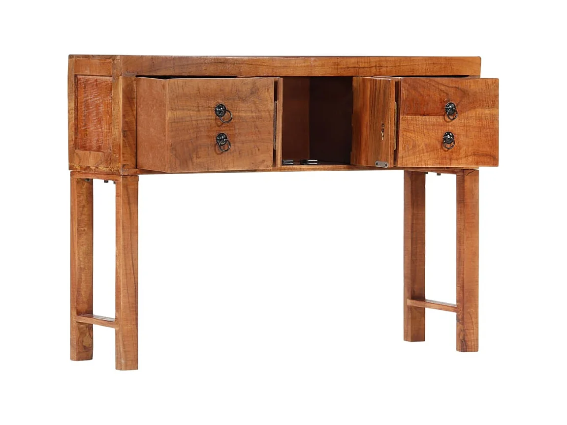 Table console 120x32x80 cm bois massif d'acacia