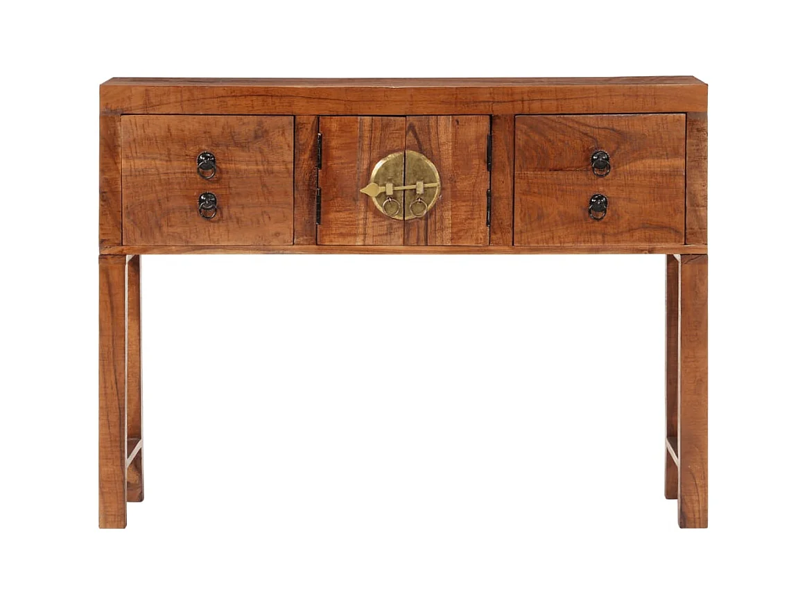 Table console 120x32x80 cm bois massif d'acacia