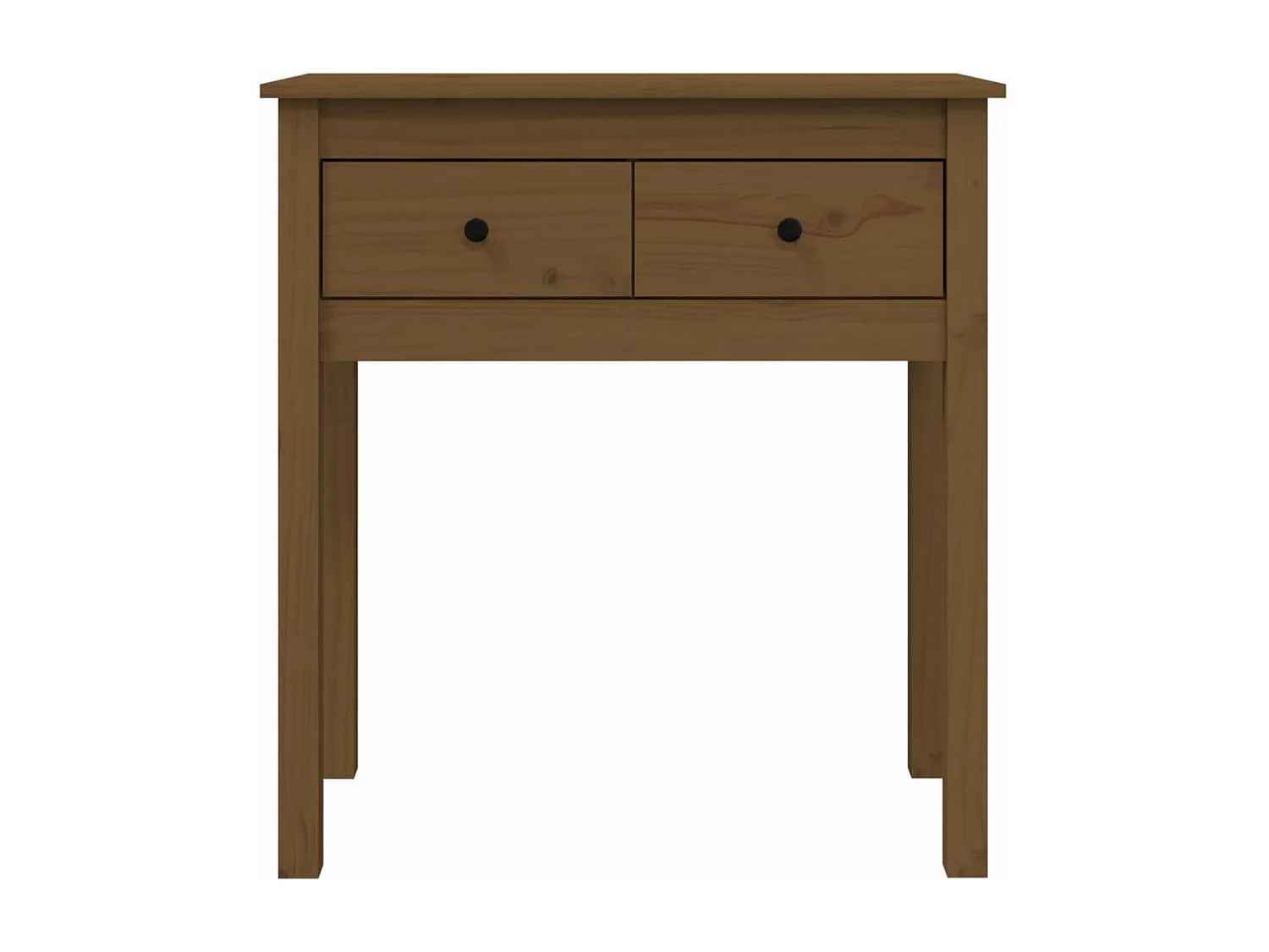 Mesa consola Castanho mel 70x35x75 cm Madeira maciça de pinho