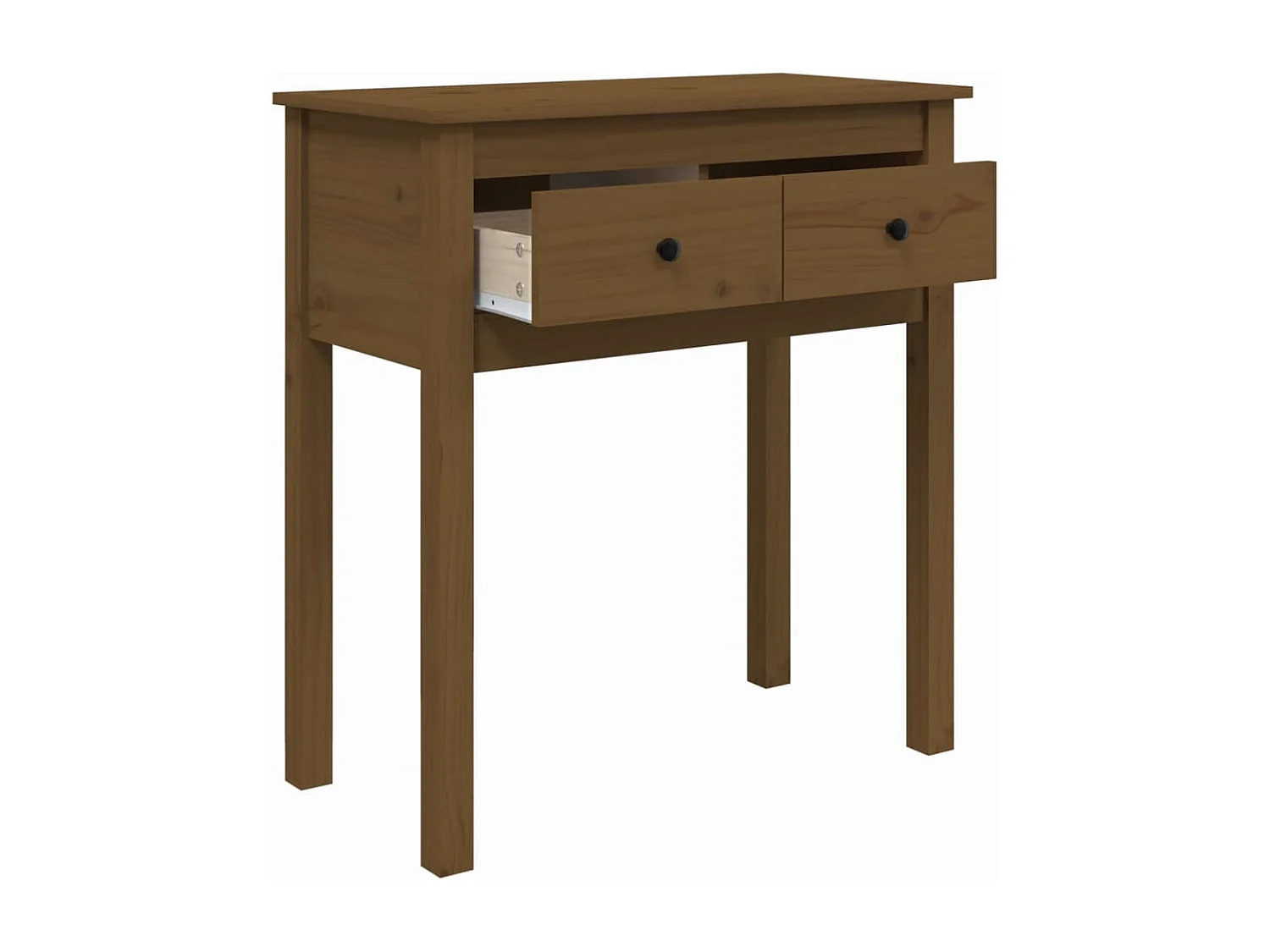 Mesa consola Castanho mel 70x35x75 cm Madeira maciça de pinho