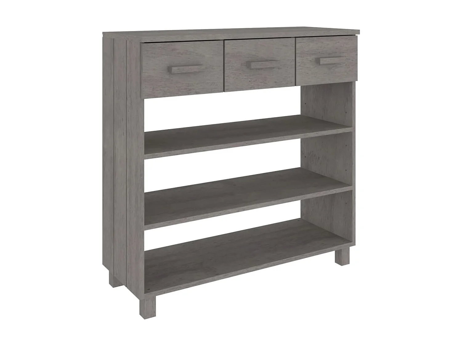 Table console HAMAR Gris clair 90x35x90 cm Bois massif de pin