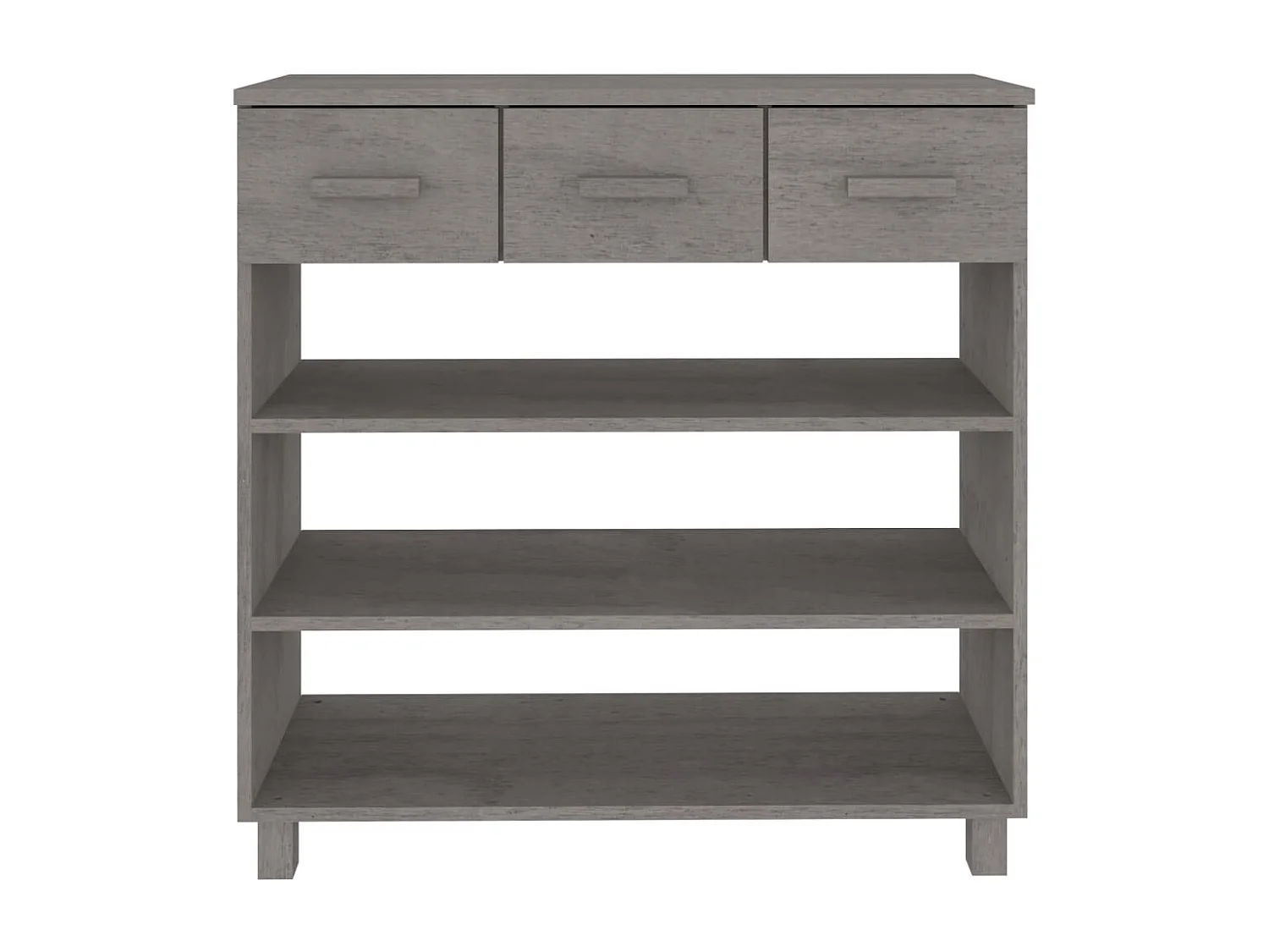 Table console HAMAR Gris clair 90x35x90 cm Bois massif de pin