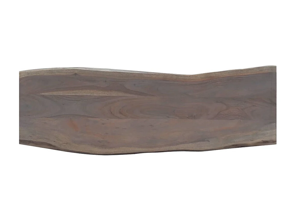 Tavolo consolle Grigio 115 x 35 x 76 cm Legno massello di acacia e ferro