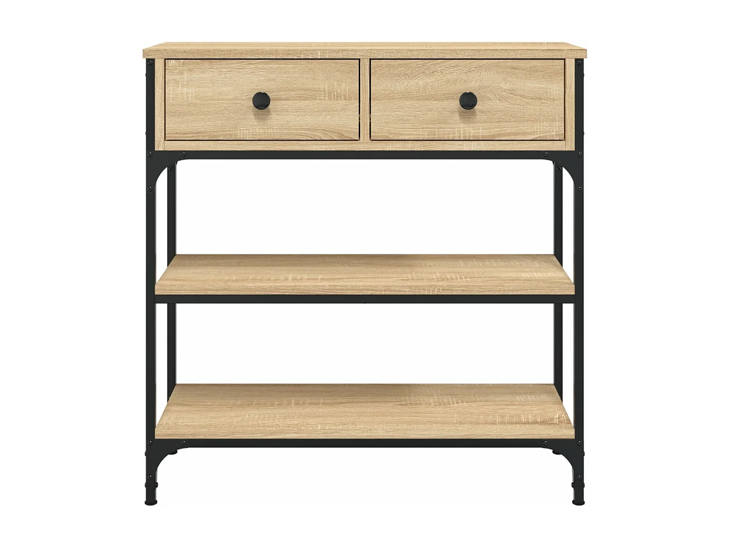 Mesa consola roble Sonoma 72,5x25x75 cm madera contrachapada
