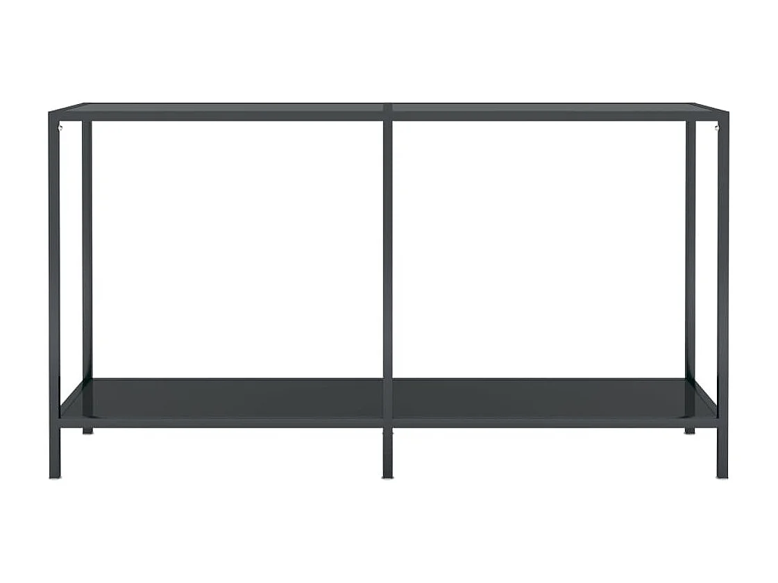 Konsolentisch Schwarz 140x35x75,5 cm Gehärtetes Glas