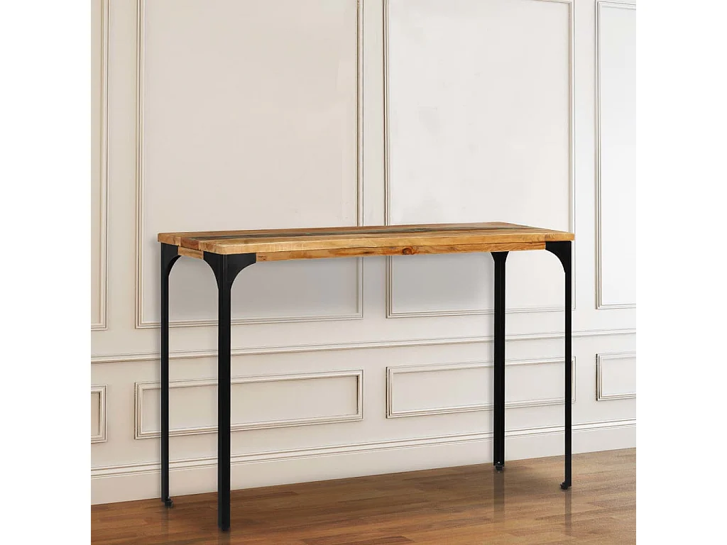 Table console 120 x 35 x 76 cm Bois de récupération massif