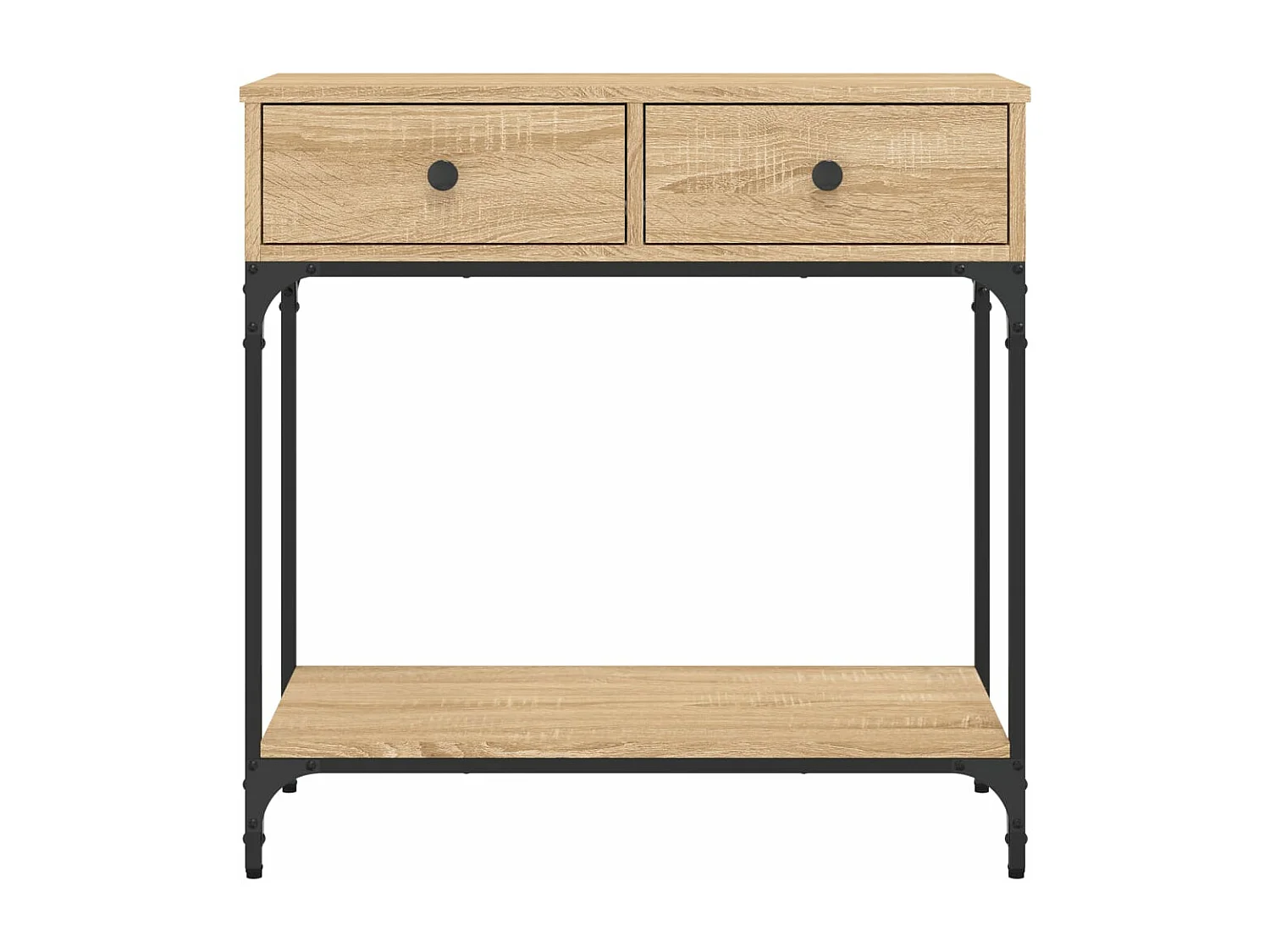 Konsolentisch aus Sonoma-Eiche, 75 x 34,5 x 75 cm, Holzwerkstoff