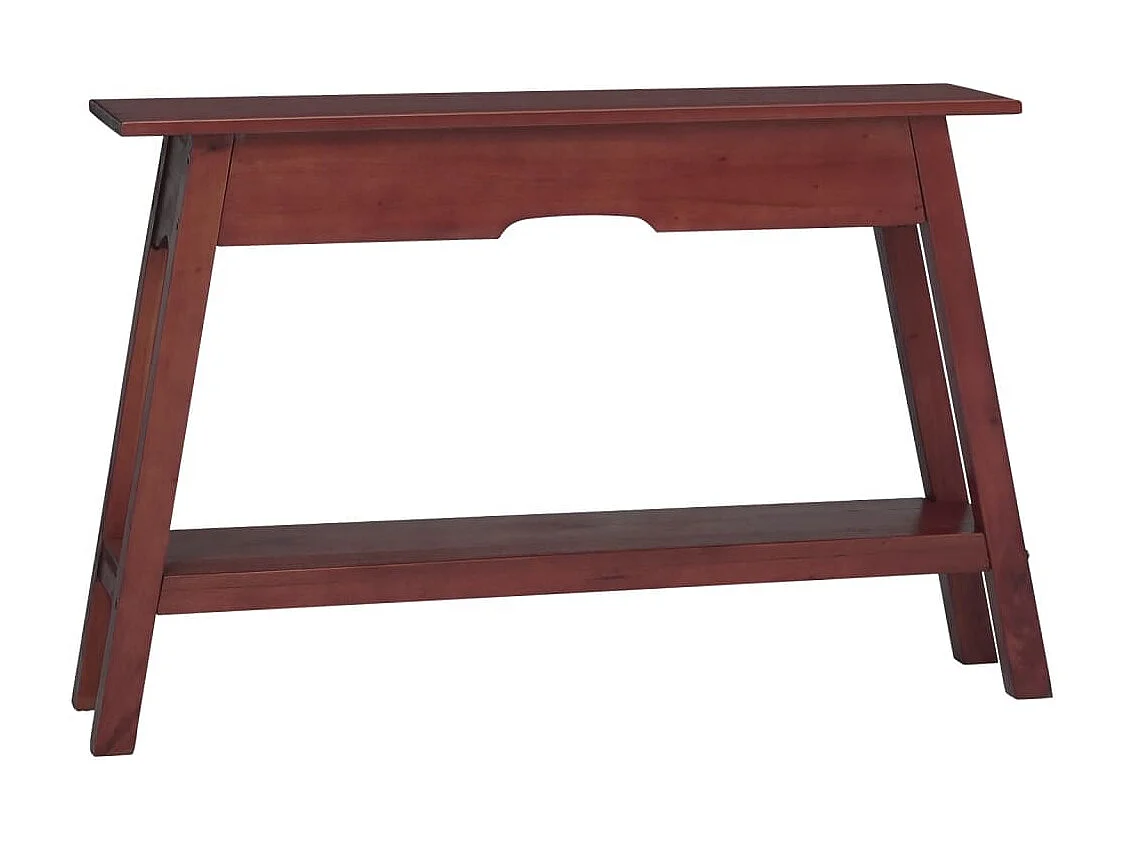 Table console marron 110x30x75 cm bois massif d'acajou
