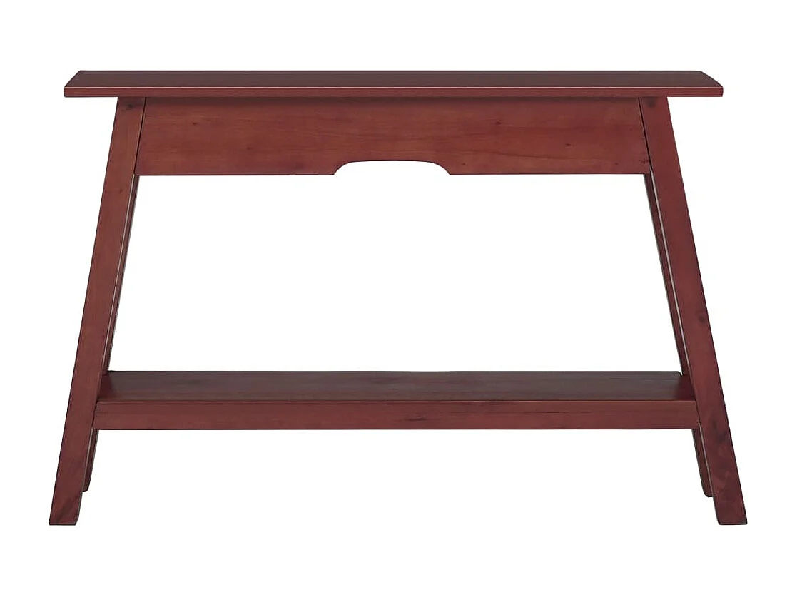 Table console marron 110x30x75 cm bois massif d'acajou
