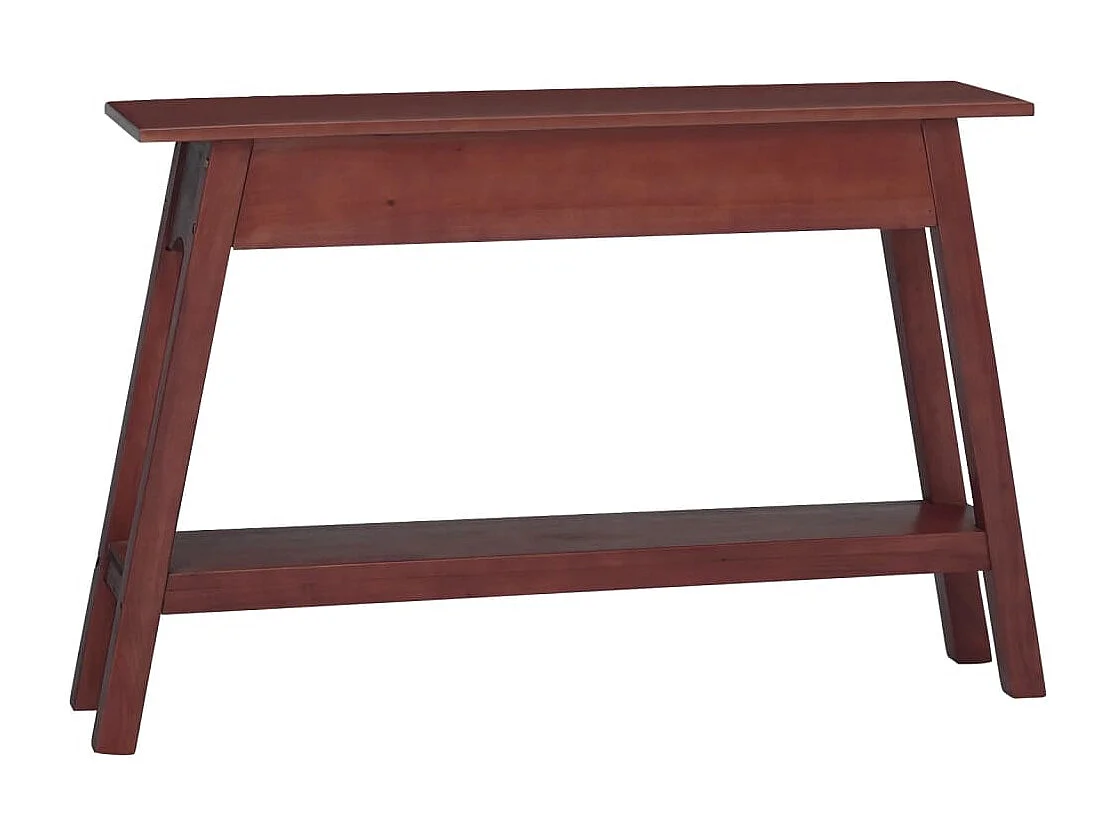 Table console marron 110x30x75 cm bois massif d'acajou