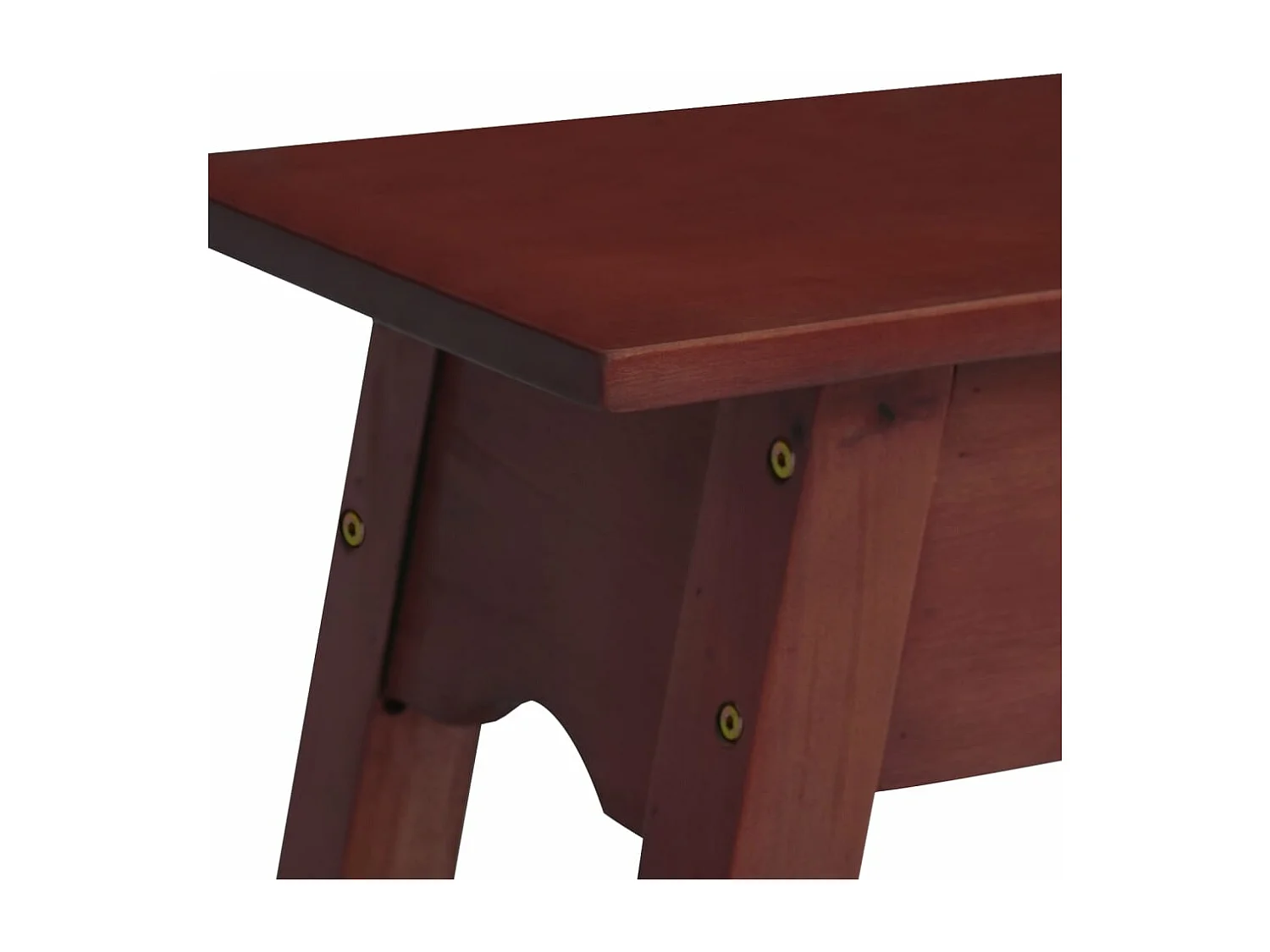 Table console marron 110x30x75 cm bois massif d'acajou
