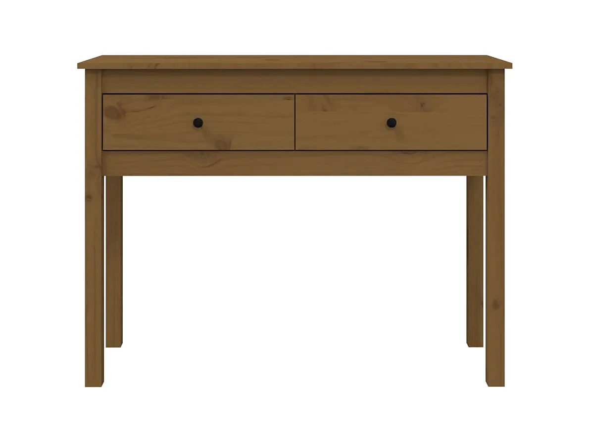 Consoletafel Honingbruin 100x35x75 cm Massief grenenhout