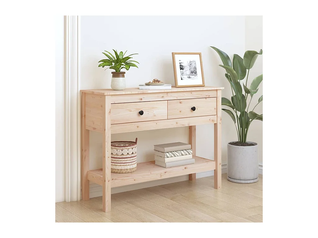 Consoletafel 100x35x75 cm Massief grenenhout