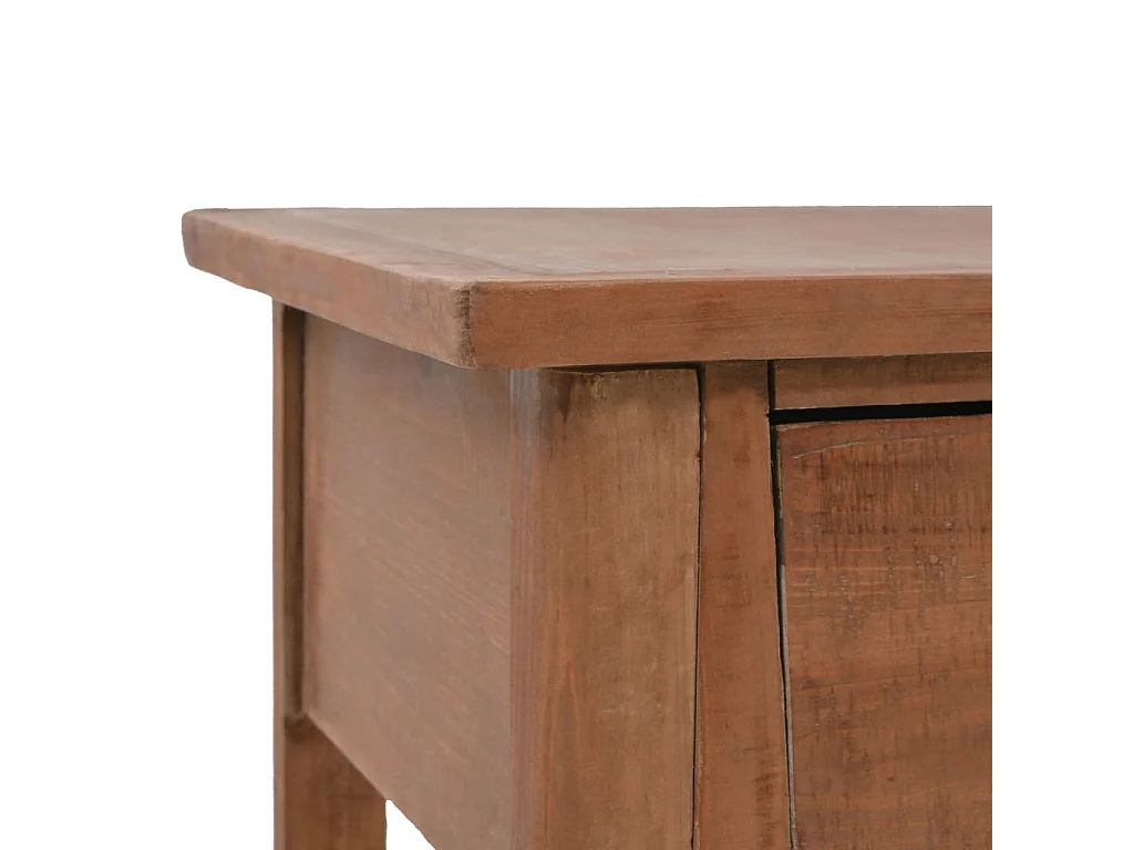 Mesa consolas em madeira maciça de abeto 126 x 40 x 77,5 cm Castanho