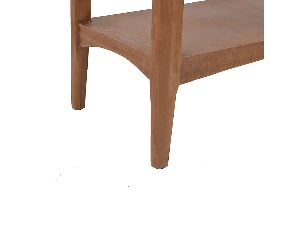 Mesa consolas em madeira maciça de abeto 126 x 40 x 77,5 cm Castanho