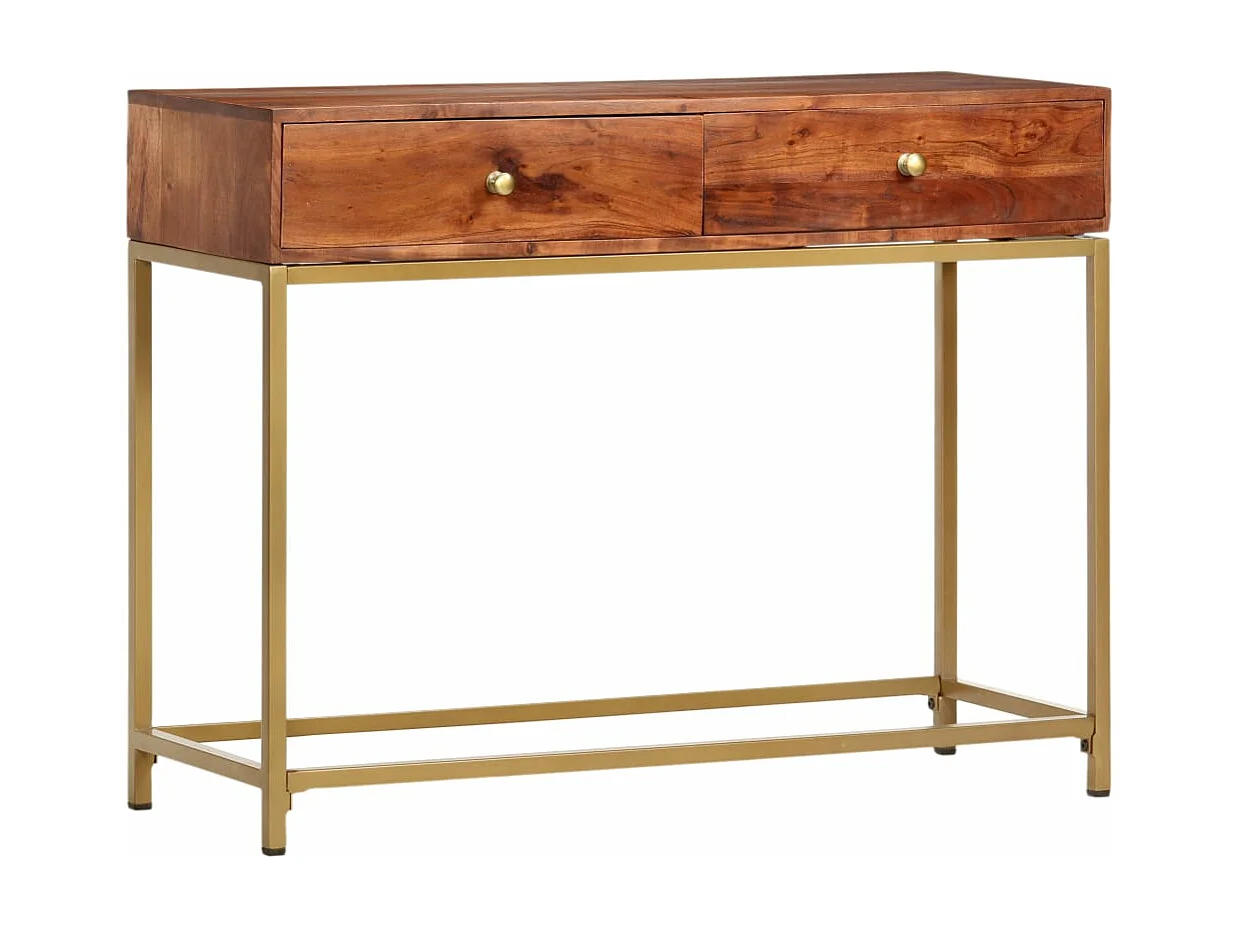 Consolle 100x35x76 cm Legno massello di acacia