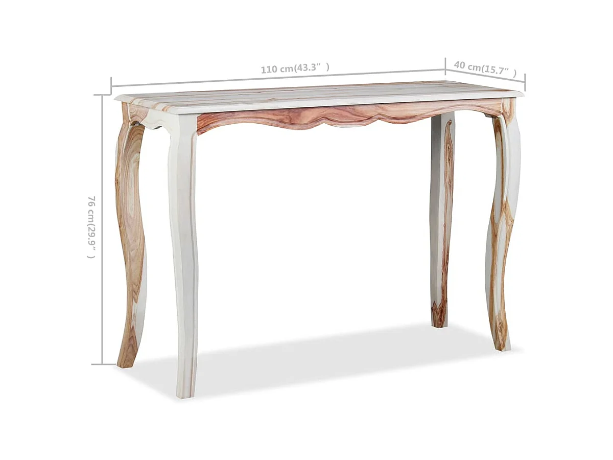 Consoletafel Massief Sheeshamhout 110 x 40 x 76 cm