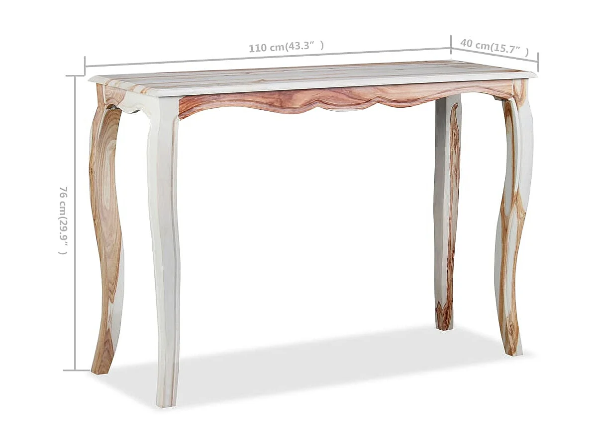 Consoletafel Massief Sheeshamhout 110 x 40 x 76 cm