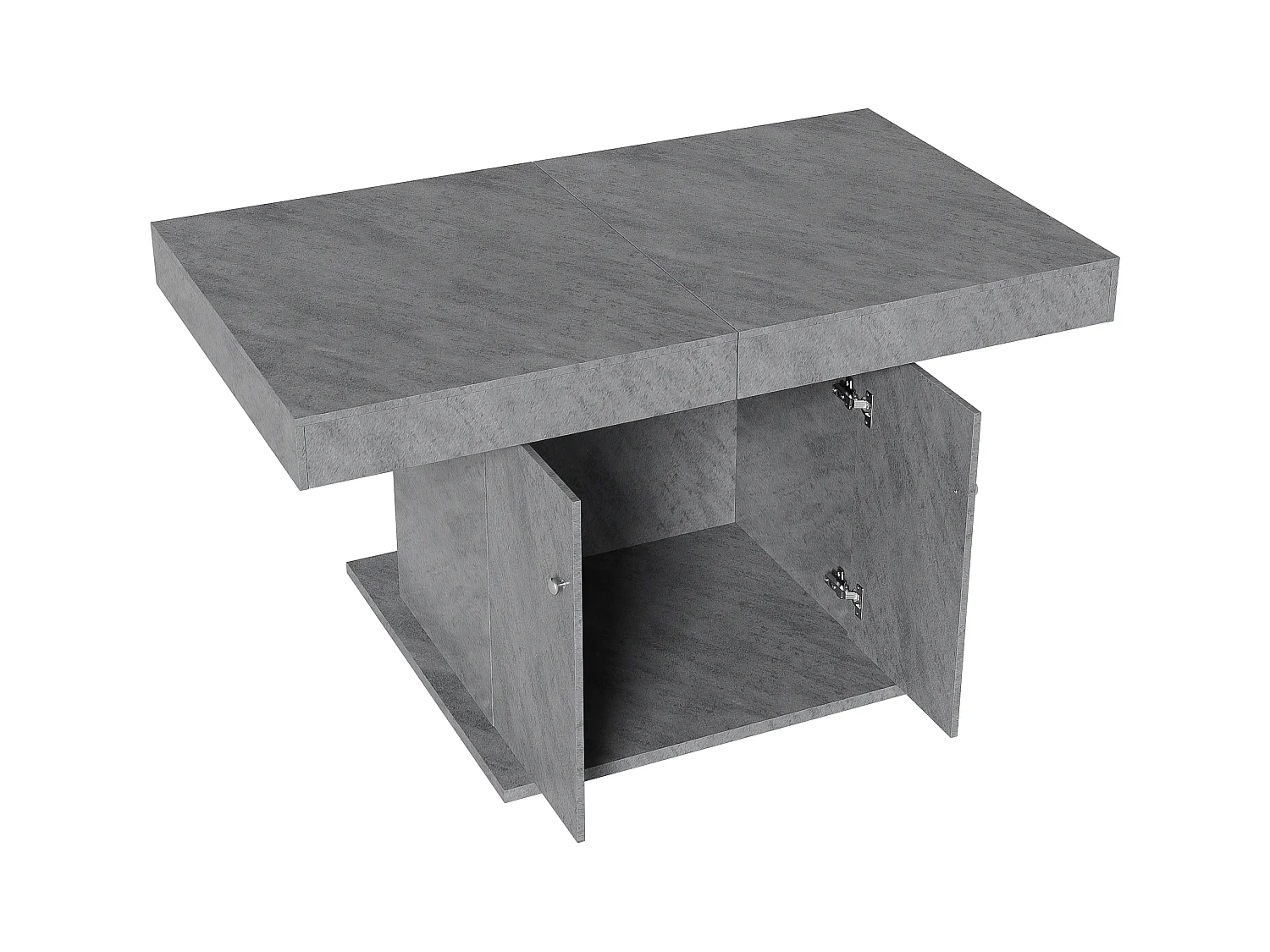 Ausziehbarer Esstisch – mit Stauraum darunter – moderner Stil – Grau