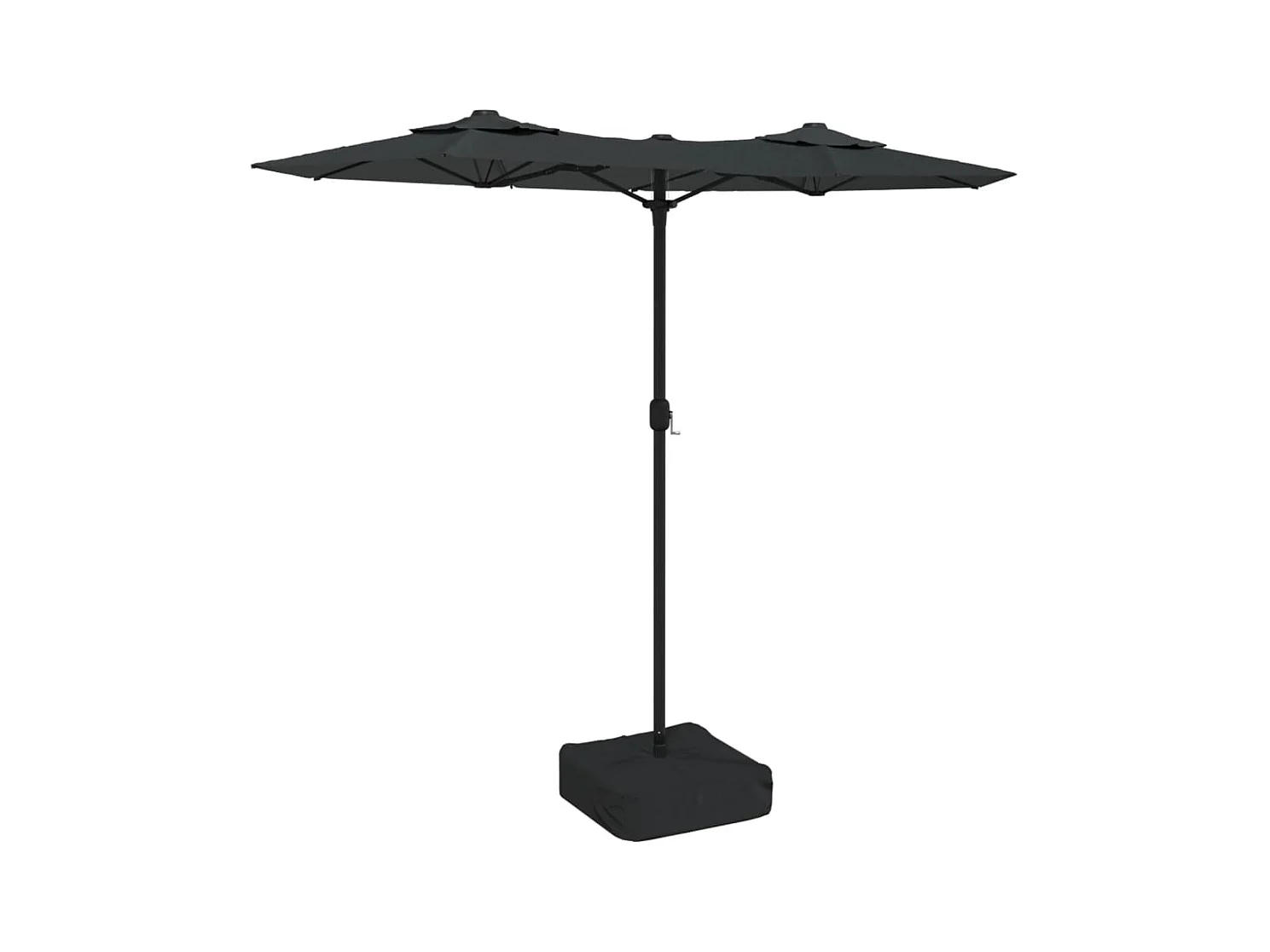 Parasol à double tête anthracite 316x240 cm