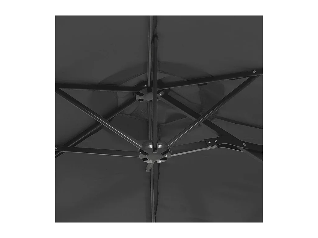 Parasol à double tête anthracite 316x240 cm