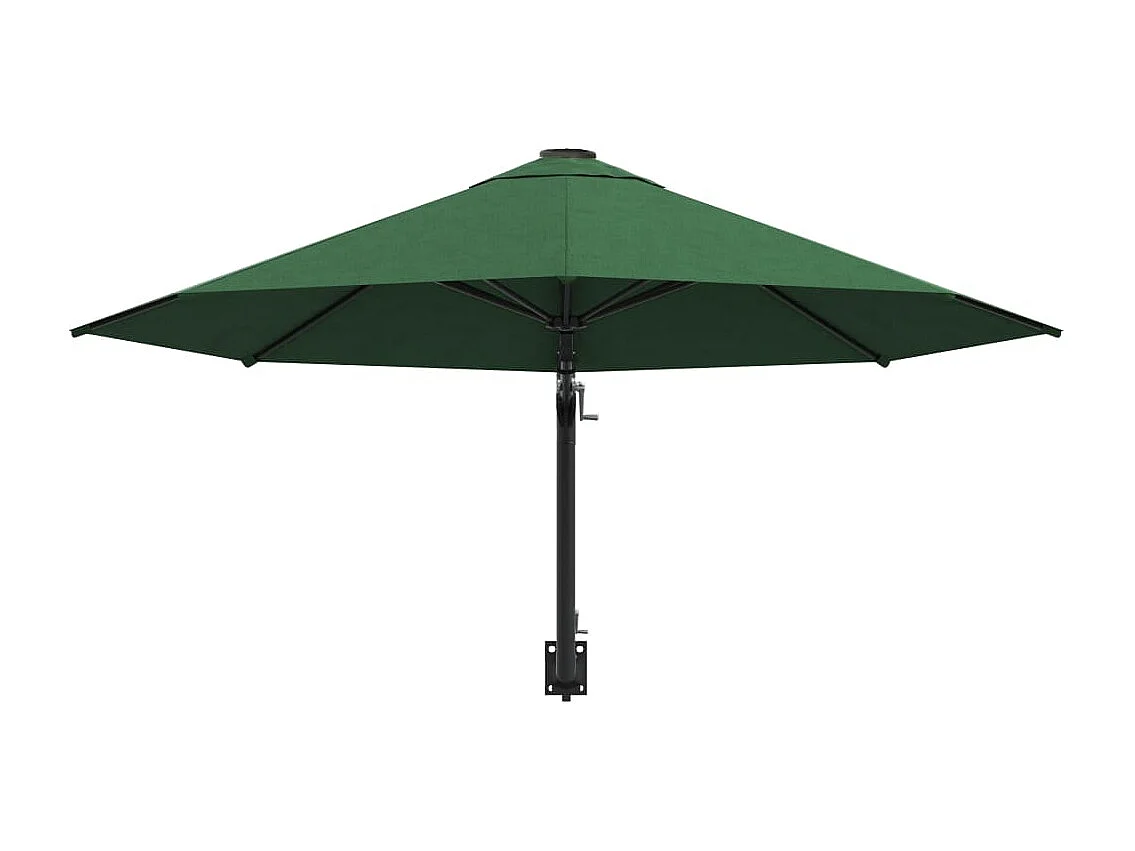 Ombrellone da parete con palo in metallo 300 cm Verde