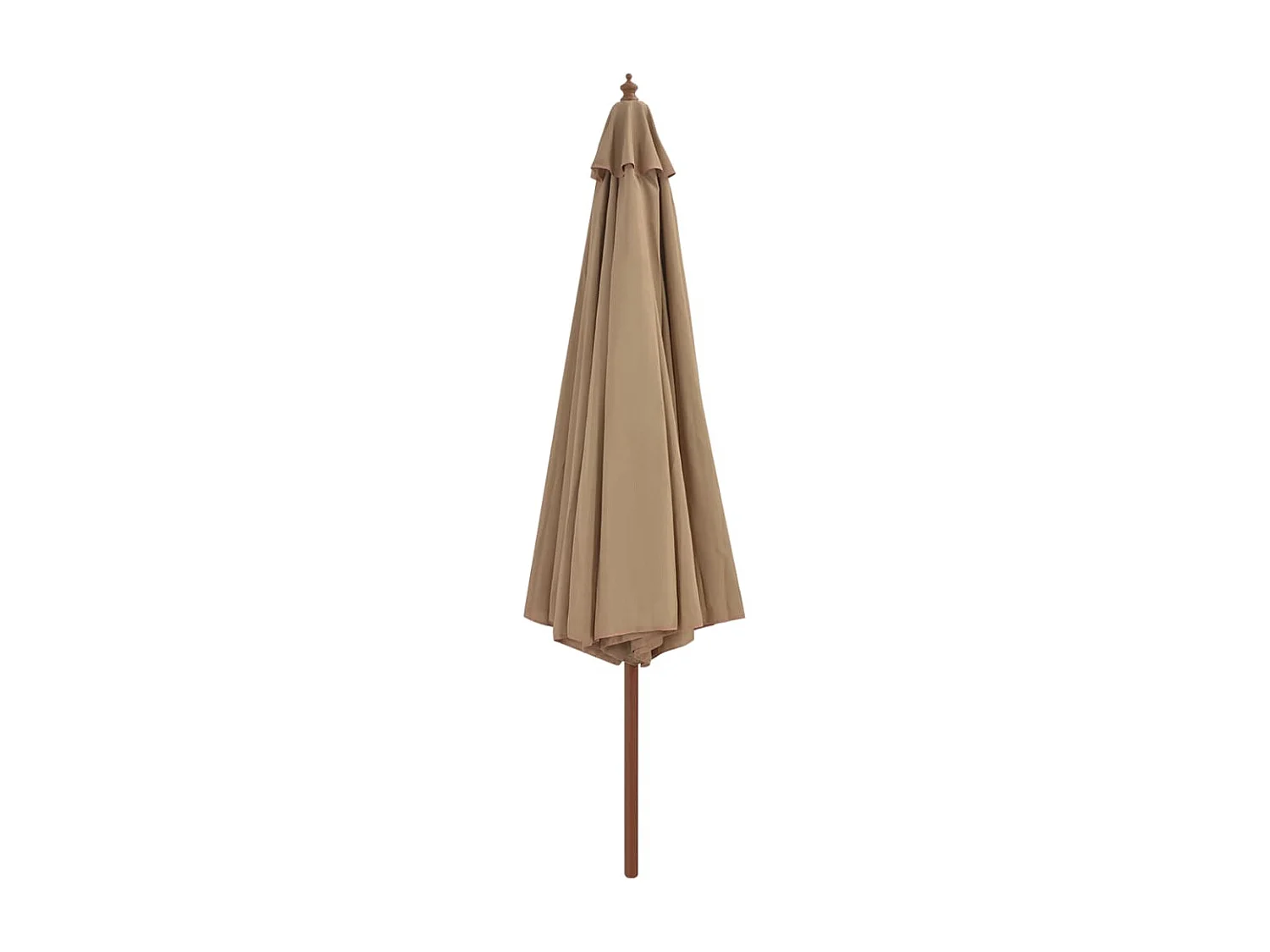 Parasol avec mât en bois 350 cm Taupe
