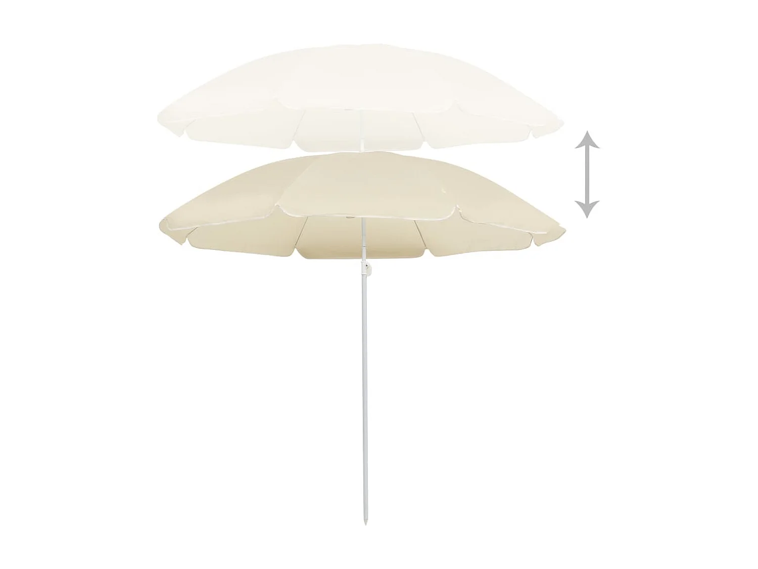 Sonnenschirm für den Außenbereich mit Stahlmast Sand 180 cm
