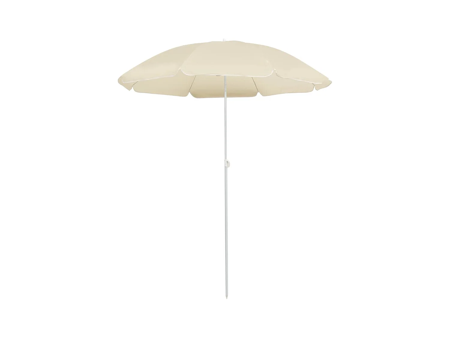 Parasol d'extérieur avec mât en acier Sable 180 cm