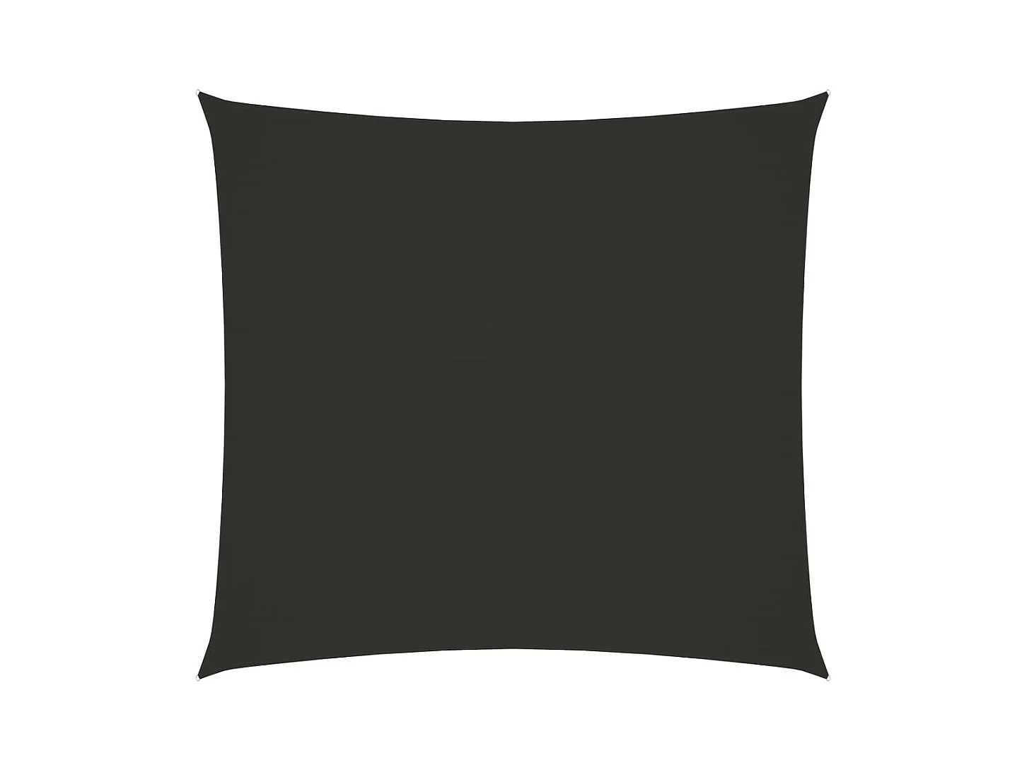 Vierkante parasol van Oxford-stof 5x5m antraciet