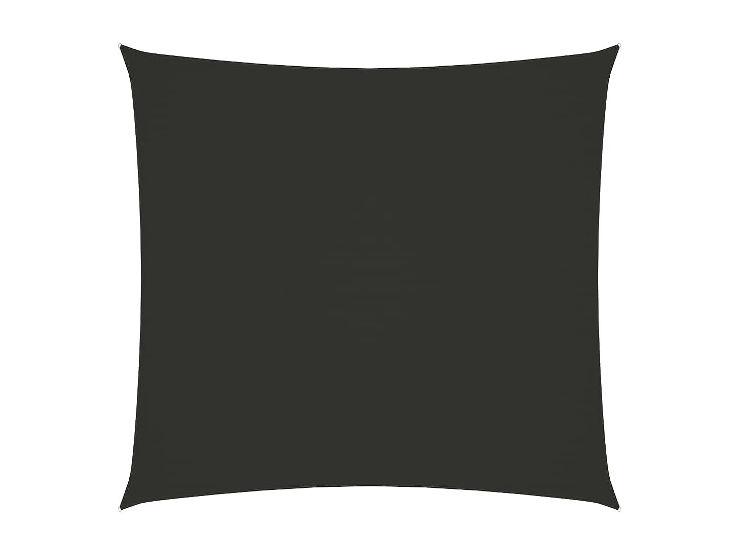 Quadratischer Sonnenschirm aus Oxford-Stoff, 5 x 5 m, Anthrazit