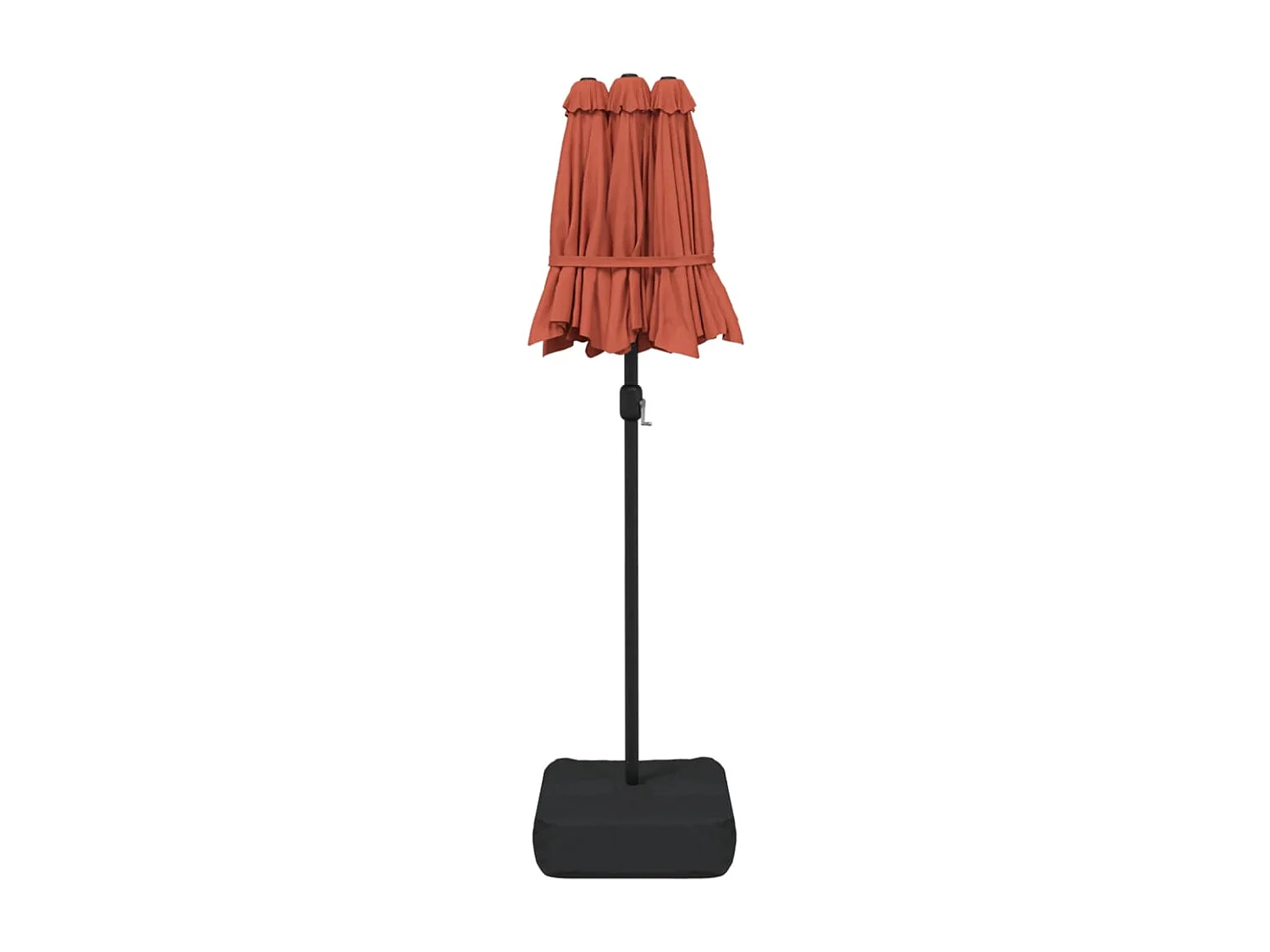 Ombrellone a doppia testa con LED terracotta 316x240 cm