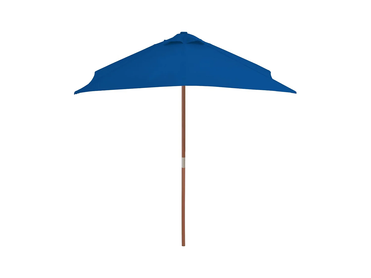 Buitenparasol met houten paal Blauw 150x200 cm