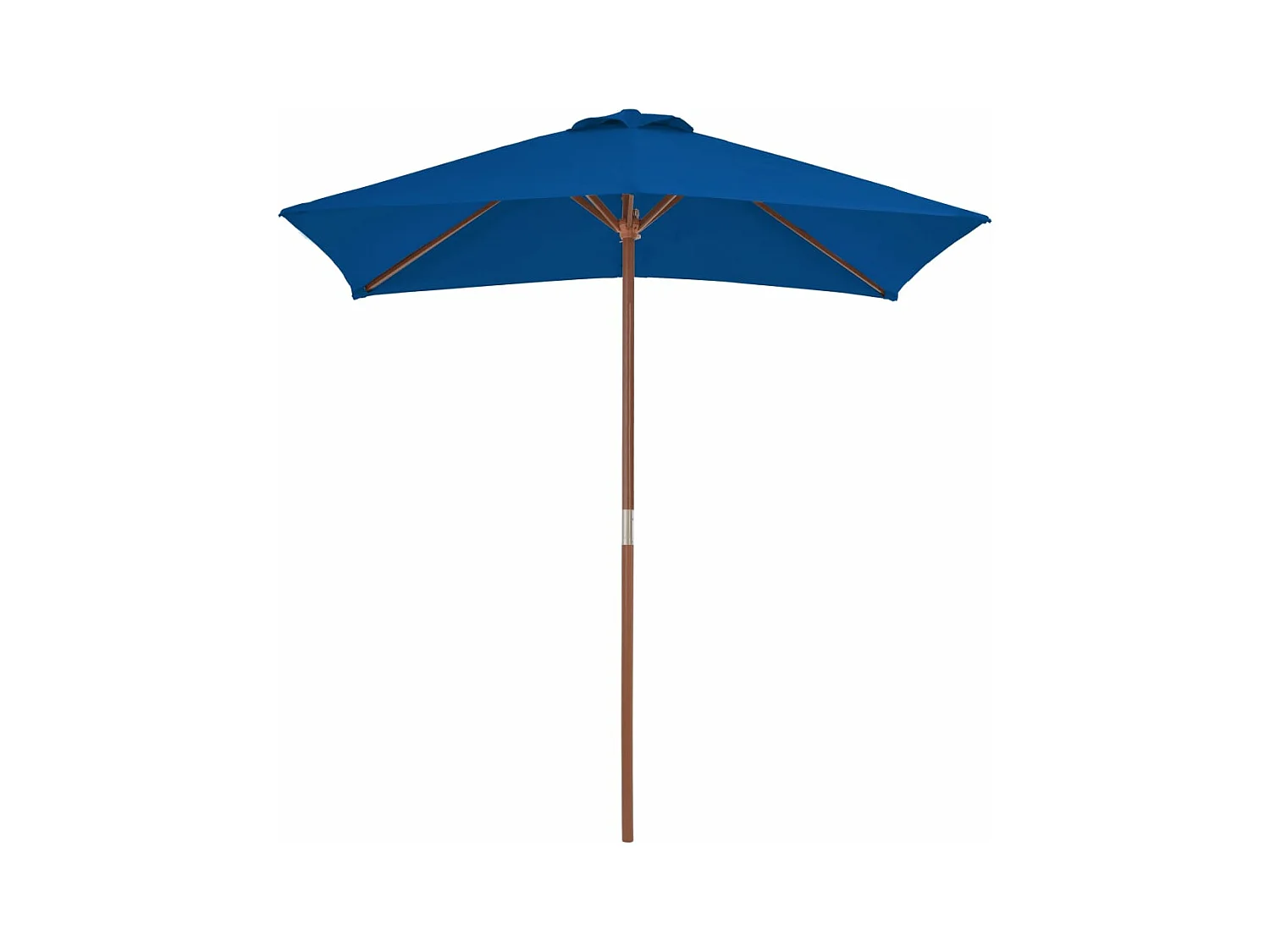 Buitenparasol met houten paal Blauw 150x200 cm