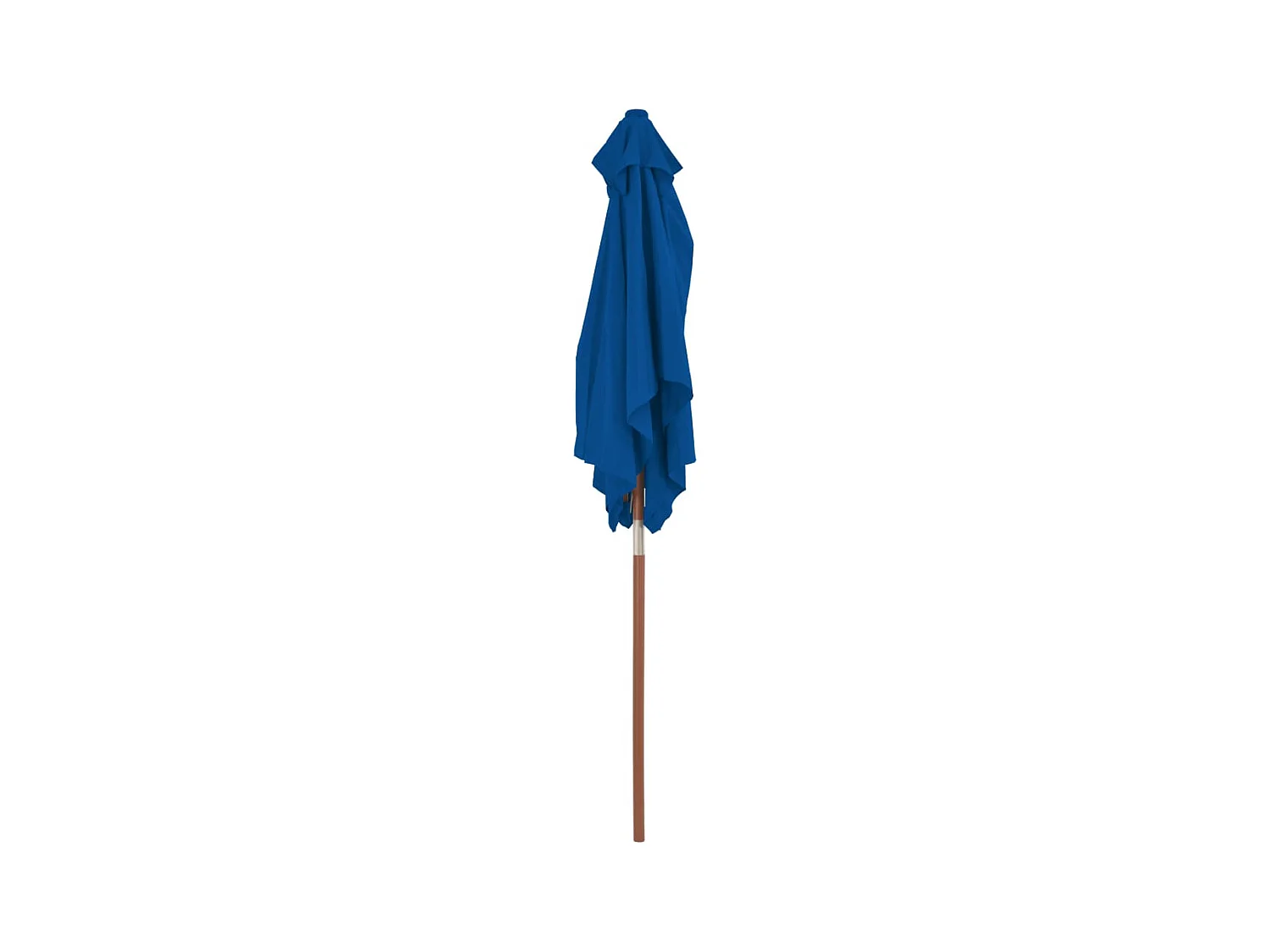 Buitenparasol met houten paal Blauw 150x200 cm