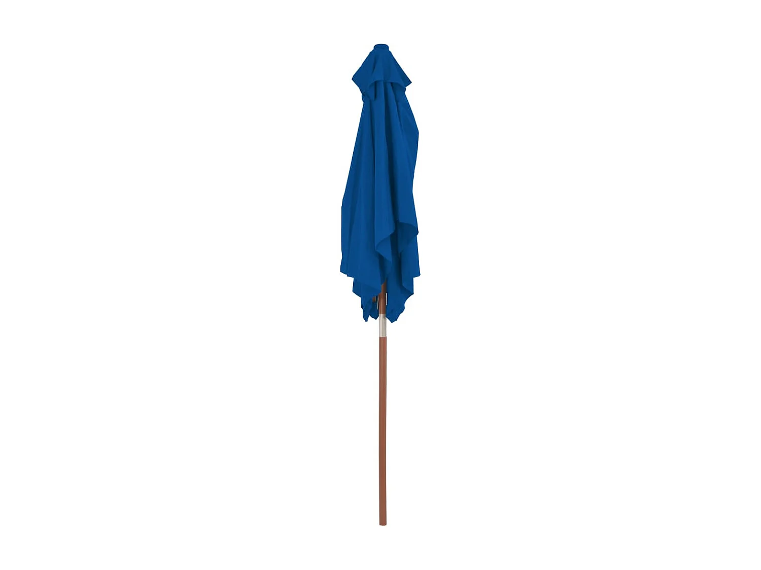 Buitenparasol met houten paal Blauw 150x200 cm