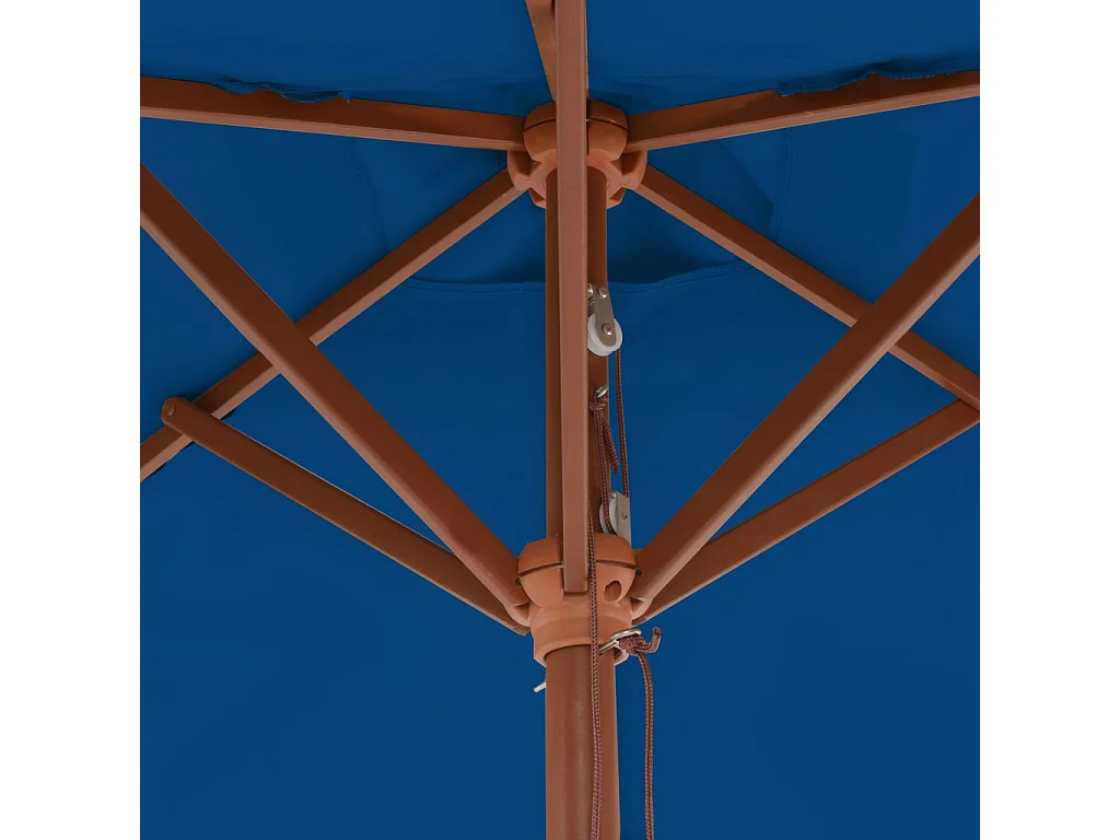 Buitenparasol met houten paal Blauw 150x200 cm