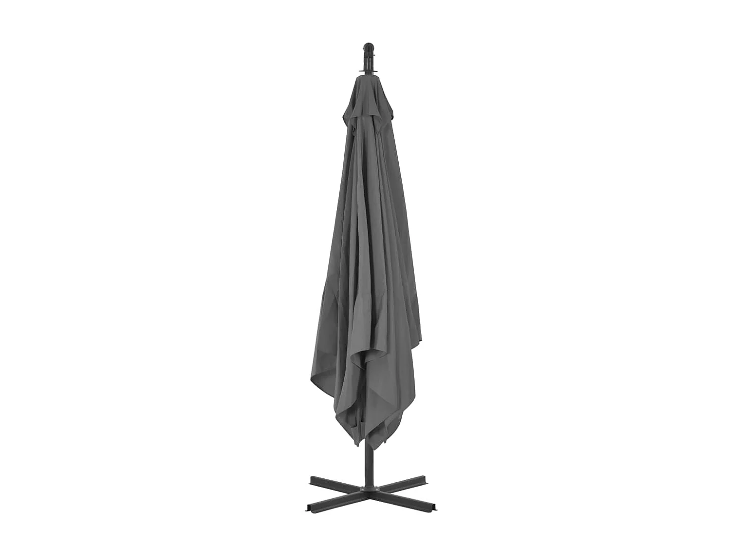 Parasol en porte-à-feux avec mât en acier 250x250 cm Anthracite