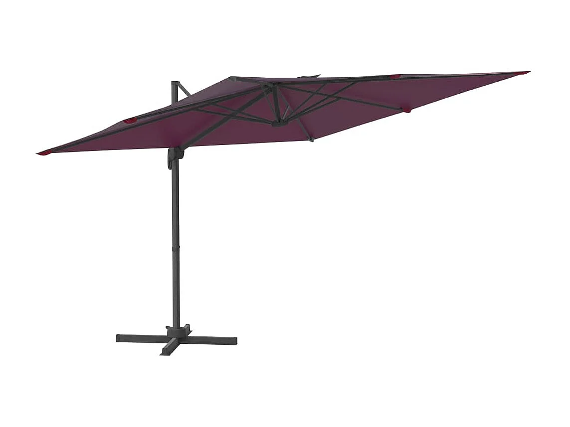 Offsetparasol met aluminium paal Bordeaux 400x300 cm
