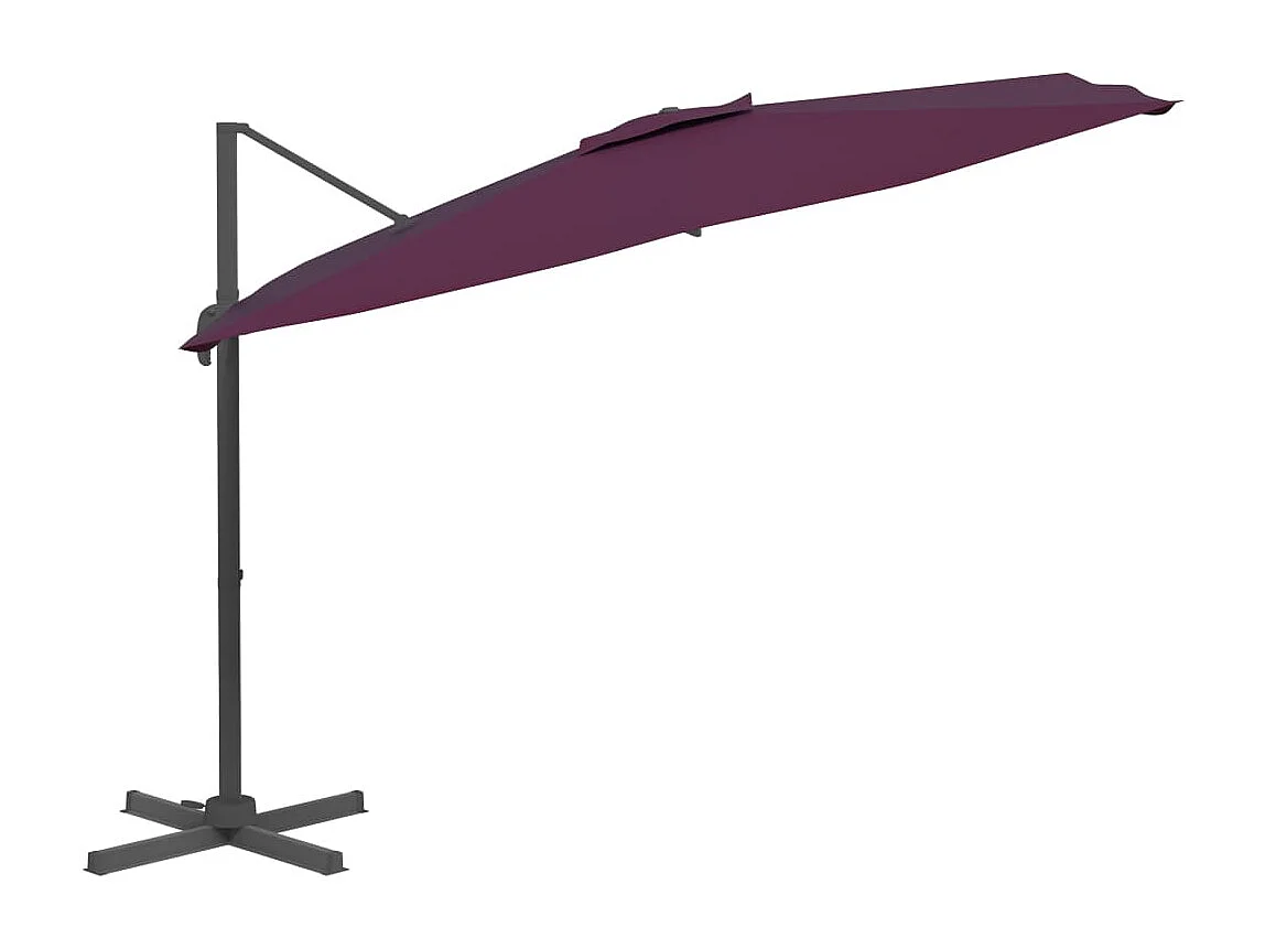 Offsetparasol met aluminium paal Bordeaux 400x300 cm