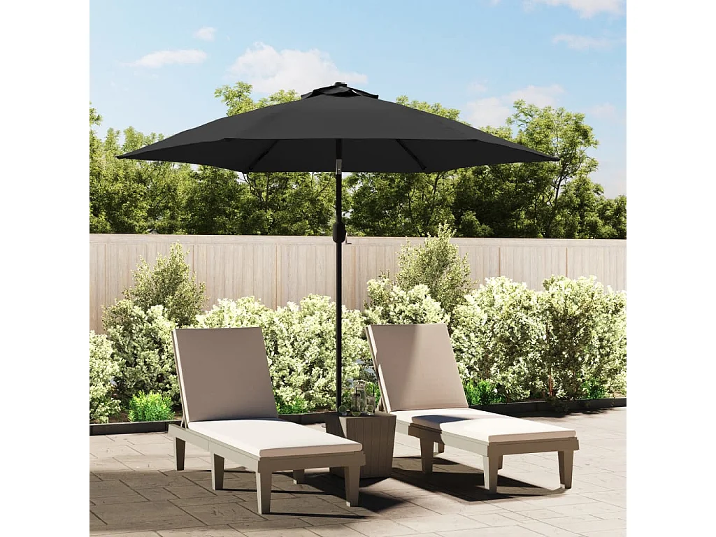Parasol d'extérieur avec poteau en métal 300 cm Anthracite
